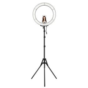 18" LED Ring Light 55W 3200K-5600K Dimmable Selfie Ring Light with Tripod Phone Holder