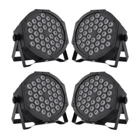 36 LED Par Lights RGB Stage Light 7 Modes Uplighting DJ Light Remote Control & DMX Control Sound Activated Wedding Disco Party Music Pub Club (4 Pack)
