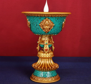 Charging Butter Lamp Electronic Domestic Buddha Worship Smoke-free (Option: Buddhist Lamp)