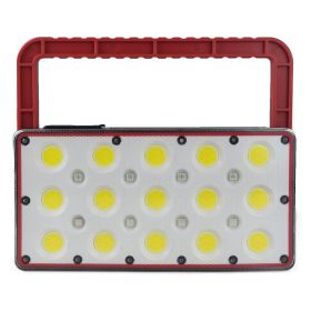 Portable LED Flood Light USB Rechargeable Red And Blue Warning Multifunctional Camping Light (Option: Picture Color)