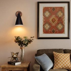 Personalized Golden Wall Lamp Iron Craft Wall Lamp (Option: Black Wood)