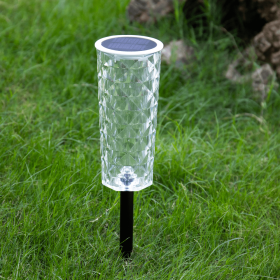 Solar Garden Lamp 10 Colors Changing Crystal Lamp Rose Light Shape LED Romantic Diamond Atmosphere Project Light (Option: Solar garden lamp)
