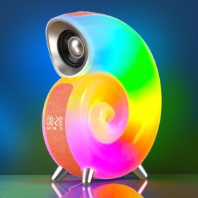 Conch Smart RGB Atmosphere Light Bluetooth Speaker Alarm Clock Wake-up Lamp White Noise Machine For Sleeping Baby APP Control (Option: Conch Music Light-USB)