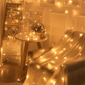 6.56ft/9.84ft/12.12ft/32.8ft Led String Lights; Christmas Party Lights Suppliers (Items: 32.8Ft, Color: YELLOW)