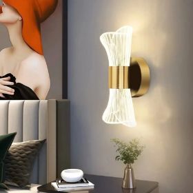 Modern Simple And Light Luxury Bedroom Wall Lamp (Color: gold)