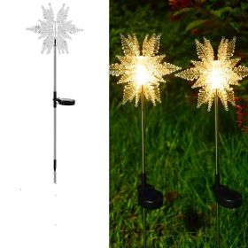 LED Solar Snowflake Light Outdoor Waterproof (Option: Solar Snowflake Light-Warm Light)
